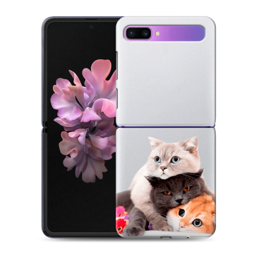 Пластиковый чехол на Samsung Galaxy Z Flip с принтом Кошки Пластиковый чехол на Samsung Galaxy Z Flip с принтом Кошки