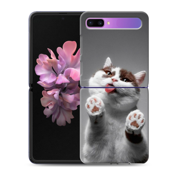Пластиковый чехол на Samsung Galaxy Z Flip с принтом Коты Пластиковый чехол на Samsung Galaxy Z Flip с принтом Коты