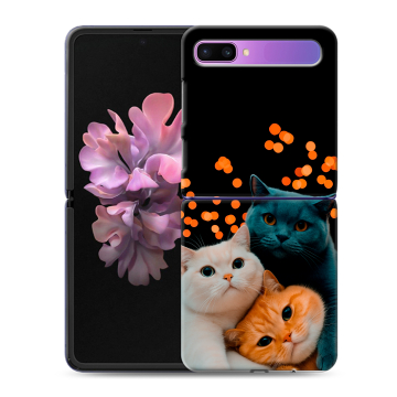 Пластиковый чехол на Samsung Galaxy Z Flip с принтом Кошки Пластиковый чехол на Samsung Galaxy Z Flip с принтом Кошки