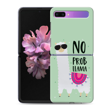 Пластиковый чехол на Samsung Galaxy Z Flip с принтом Лама Пластиковый чехол на Samsung Galaxy Z Flip с принтом Лама