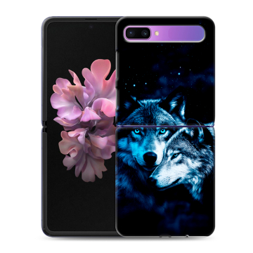 Пластиковый чехол на Samsung Galaxy Z Flip с принтом Волки Пластиковый чехол на Samsung Galaxy Z Flip с принтом Волки