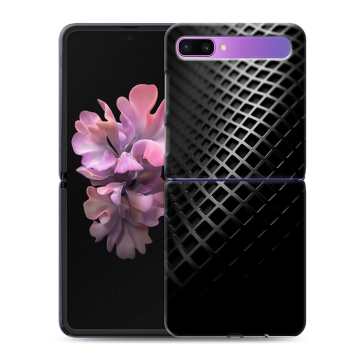 Пластиковый чехол на Samsung Galaxy Z Flip с принтом Текстура металла