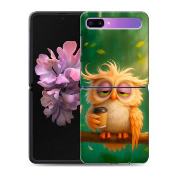 Пластиковый чехол на Samsung Galaxy Z Flip с принтом сова