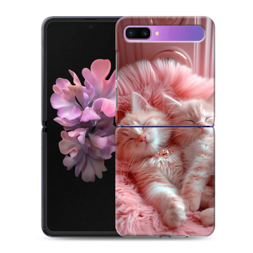 Пластиковый чехол на Samsung Galaxy Z Flip с принтом котята котики Пластиковый чехол на Samsung Galaxy Z Flip с принтом котята котики
