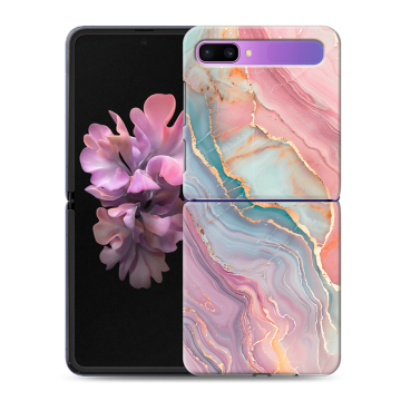 Пластиковый чехол на Samsung Galaxy Z Flip с принтом розовый мрамор Пластиковый чехол на Samsung Galaxy Z Flip с принтом розовый мрамор