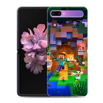 Пластиковый чехол на Samsung Galaxy Z Flip с принтом Майнкрафт Minecraft Пластиковый чехол на Samsung Galaxy Z Flip с принтом Майнкрафт Minecraft