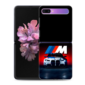 Пластиковый чехол на Samsung Galaxy Z Flip с принтом БМВ BMW Пластиковый чехол на Samsung Galaxy Z Flip с принтом БМВ BMW