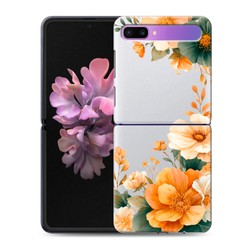 Пластиковый чехол на Samsung Galaxy Z Flip с принтом Цветы принт Пластиковый чехол на Samsung Galaxy Z Flip с принтом Цветы принт