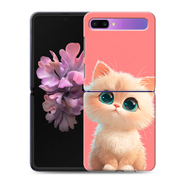 Пластиковый чехол на Samsung Galaxy Z Flip с принтом Розовый котенок Пластиковый чехол на Samsung Galaxy Z Flip с принтом Розовый котенок