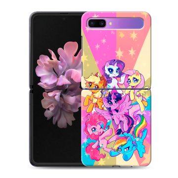 Пластиковый чехол на Samsung Galaxy Z Flip с принтом My little pony Дружба чудо