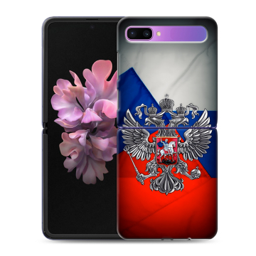 Пластиковый чехол на Samsung Galaxy Z Flip с принтом Флаг России