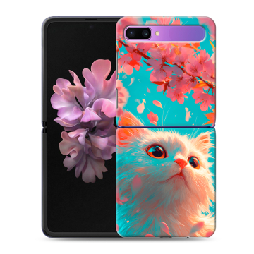 Пластиковый чехол на Samsung Galaxy Z Flip с принтом Красивый кот Пластиковый чехол на Samsung Galaxy Z Flip с принтом Красивый кот
