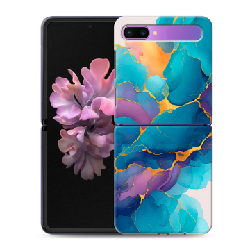 Пластиковый чехол на Samsung Galaxy Z Flip с принтом Мрамор блестки Пластиковый чехол на Samsung Galaxy Z Flip с принтом Мрамор блестки