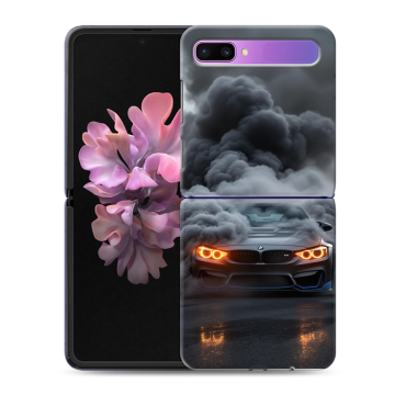 Пластиковый чехол на Samsung Galaxy Z Flip с принтом BMW БМВ Пластиковый чехол на Samsung Galaxy Z Flip с принтом BMW БМВ