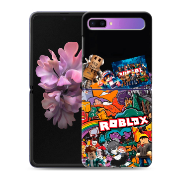 Пластиковый чехол на Samsung Galaxy Z Flip с принтом Roblox Роблокс