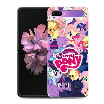 Пластиковый чехол на Samsung Galaxy Z Flip с принтом My little pony Дружба чудо Пластиковый чехол на Samsung Galaxy Z Flip с принтом My little pony Дружба чудо