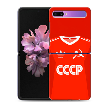Пластиковый чехол на Samsung Galaxy Z Flip с принтом Флаг Герб СССР Пластиковый чехол на Samsung Galaxy Z Flip с принтом Флаг Герб СССР