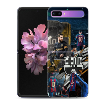 Пластиковый чехол на Samsung Galaxy Z Flip с принтом Messi Barcelona