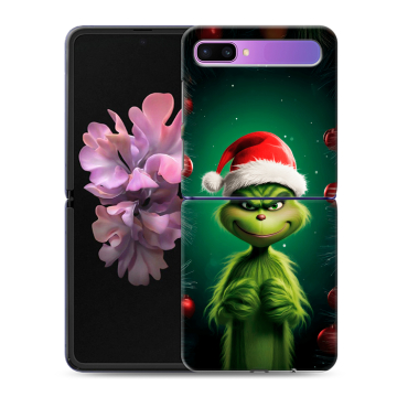 Пластиковый чехол на Samsung Galaxy Z Flip с принтом Гринч Новый год Рождество Пластиковый чехол на Samsung Galaxy Z Flip с принтом Гринч Новый год Рождество