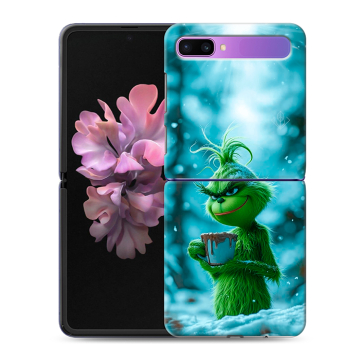 Пластиковый чехол на Samsung Galaxy Z Flip с принтом Новый год гринч Пластиковый чехол на Samsung Galaxy Z Flip с принтом Новый год гринч