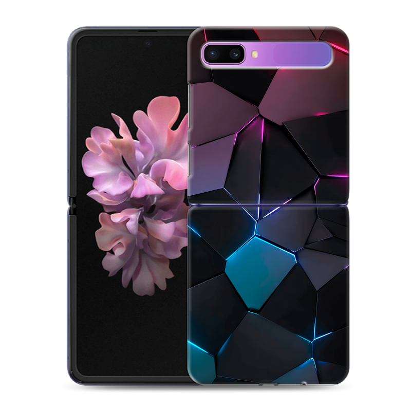 Пластиковый чехол на Samsung Galaxy Z Flip с принтом Геометрия неона Пластиковый чехол на Samsung Galaxy Z Flip с принтом Геометрия неона