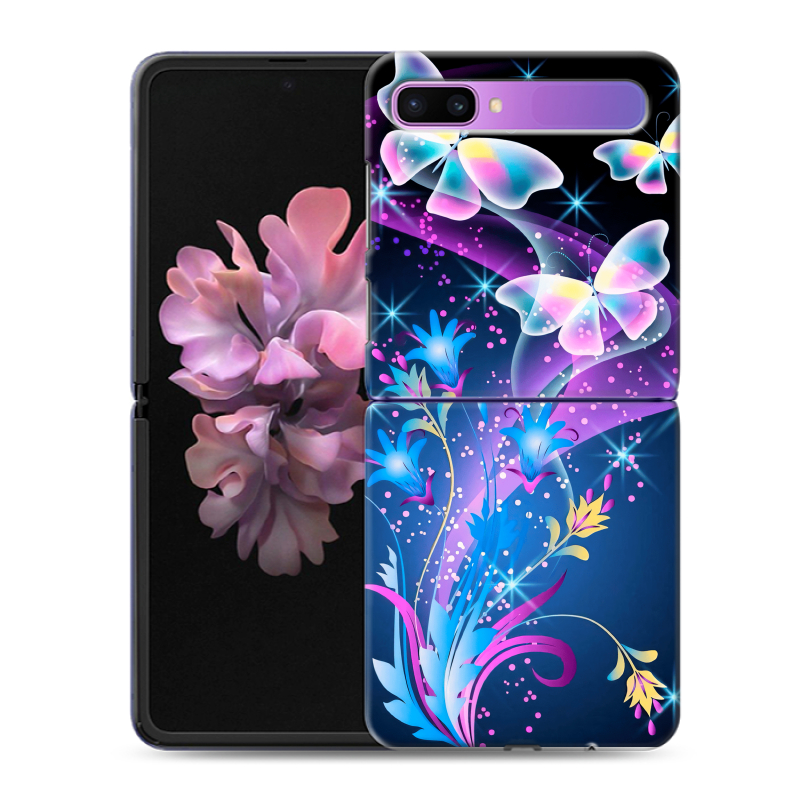 Пластиковый чехол на Samsung Galaxy Z Flip с принтом Бабочки Пластиковый чехол на Samsung Galaxy Z Flip с принтом Бабочки