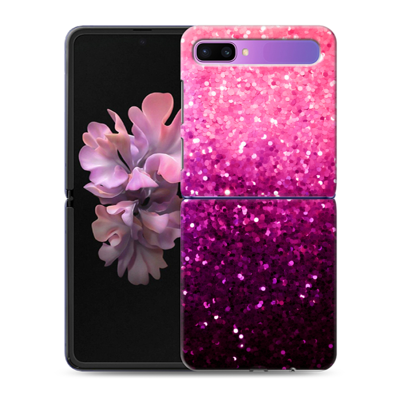 Пластиковый чехол на Samsung Galaxy Z Flip с принтом Блестки Пластиковый чехол на Samsung Galaxy Z Flip с принтом Блестки