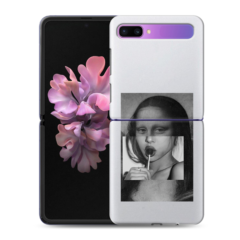 Пластиковый чехол на Samsung Galaxy Z Flip с принтом Мона Лиза Пластиковый чехол на Samsung Galaxy Z Flip с принтом Мона Лиза