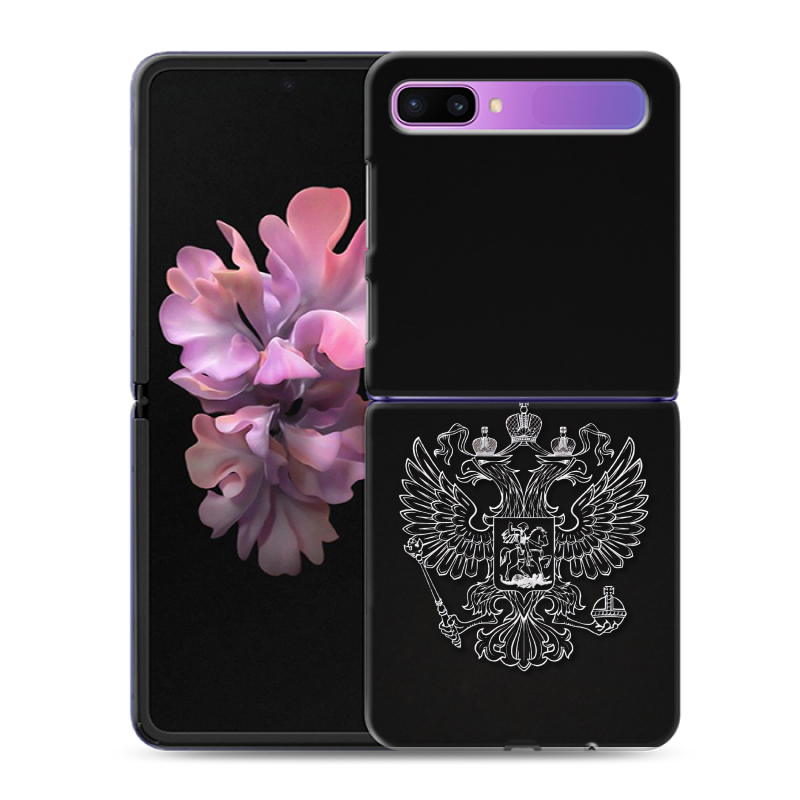 Пластиковый чехол на Samsung Galaxy Z Flip с принтом Герб России Пластиковый чехол на Samsung Galaxy Z Flip с принтом Герб России