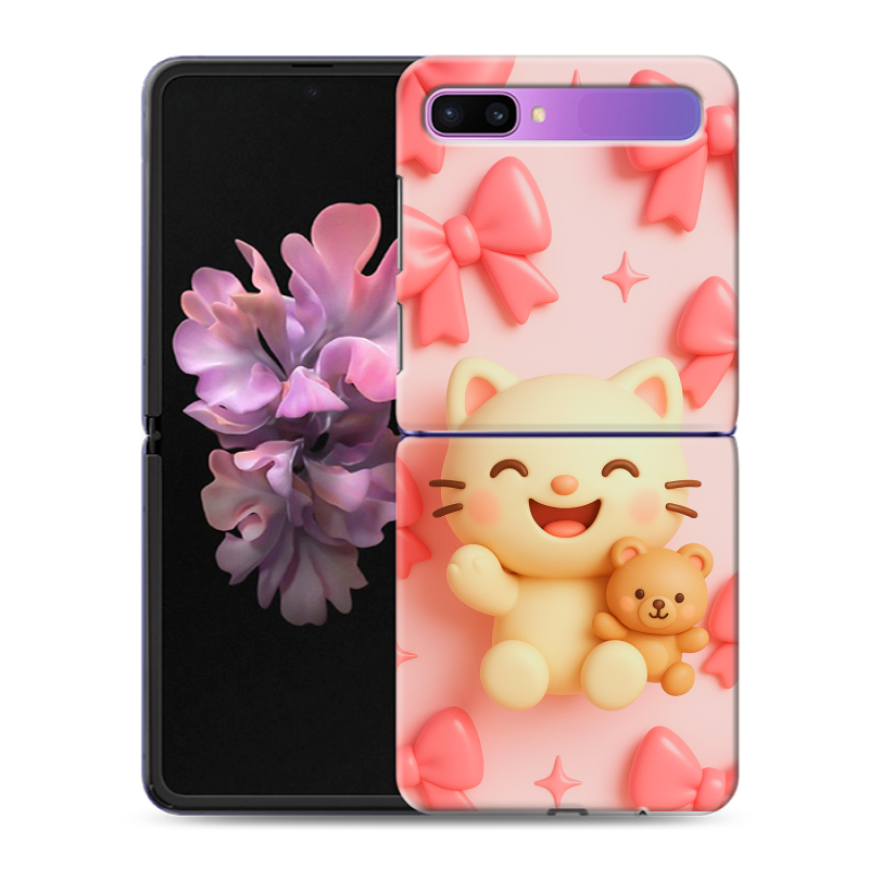 Пластиковый чехол на Samsung Galaxy Z Flip с принтом для девочек Пластиковый чехол на Samsung Galaxy Z Flip с принтом для девочек