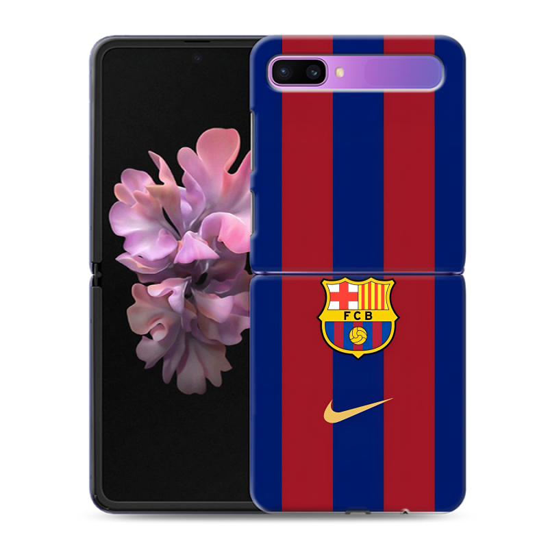 Пластиковый чехол на Samsung Galaxy Z Flip с принтом Барселона Barcelona Пластиковый чехол на Samsung Galaxy Z Flip с принтом Барселона Barcelona
