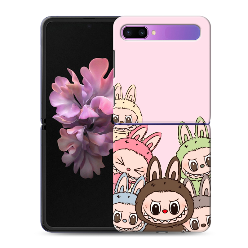 Пластиковый чехол на Samsung Galaxy Z Flip с принтом Лабубу Пластиковый чехол на Samsung Galaxy Z Flip с принтом Лабубу