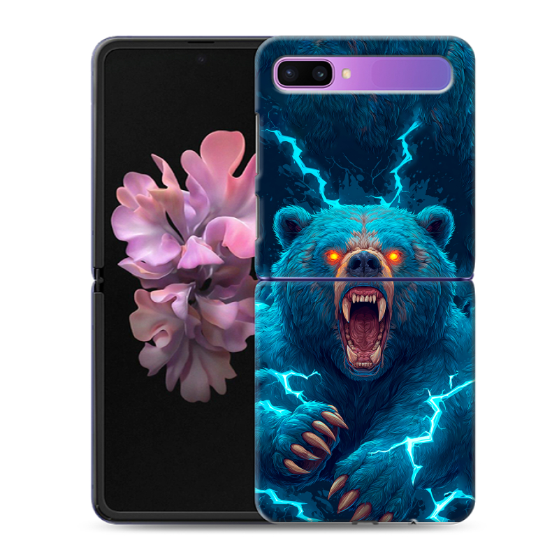 Пластиковый чехол на Samsung Galaxy Z Flip с принтом Медведь Пластиковый чехол на Samsung Galaxy Z Flip с принтом Медведь
