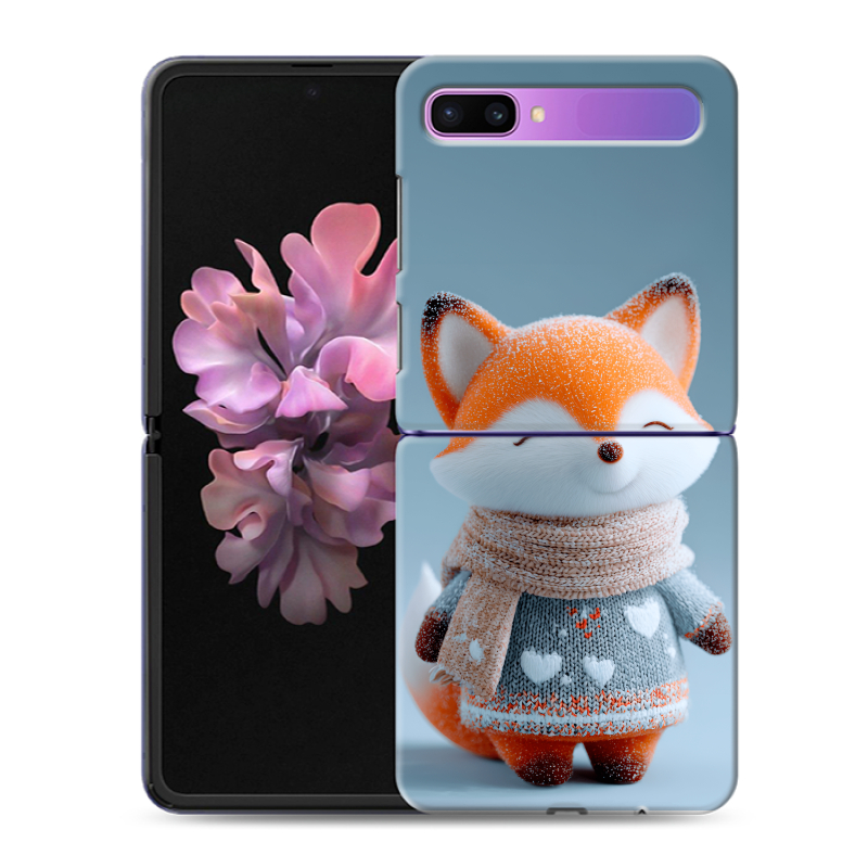 Пластиковый чехол на Samsung Galaxy Z Flip с принтом Лиса Пластиковый чехол на Samsung Galaxy Z Flip с принтом Лиса