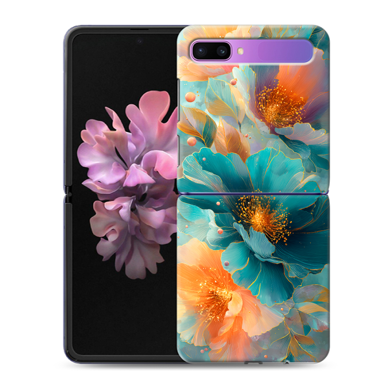 Пластиковый чехол на Samsung Galaxy Z Flip с принтом Цветы Пластиковый чехол на Samsung Galaxy Z Flip с принтом Цветы