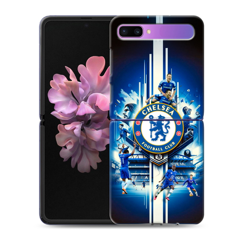 Пластиковый чехол на Samsung Galaxy Z Flip с принтом Chelsea Челси Пластиковый чехол на Samsung Galaxy Z Flip с принтом Chelsea Челси