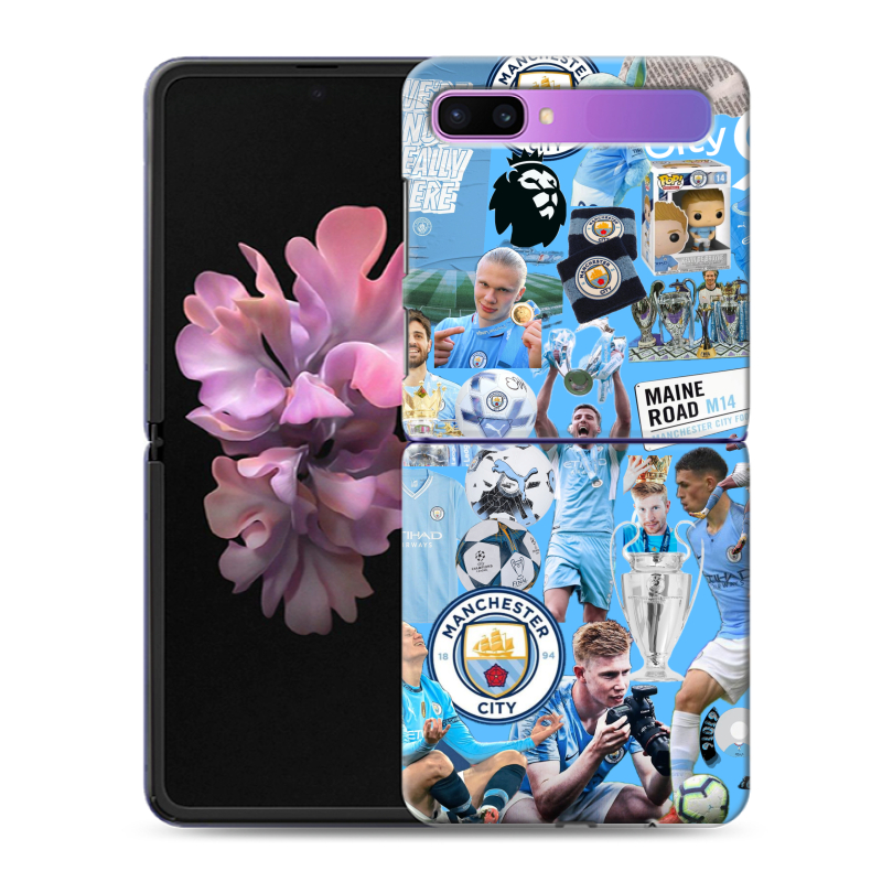 Пластиковый чехол на Samsung Galaxy Z Flip с принтом Man City Манчестер Сити Пластиковый чехол на Samsung Galaxy Z Flip с принтом Man City Манчестер Сити