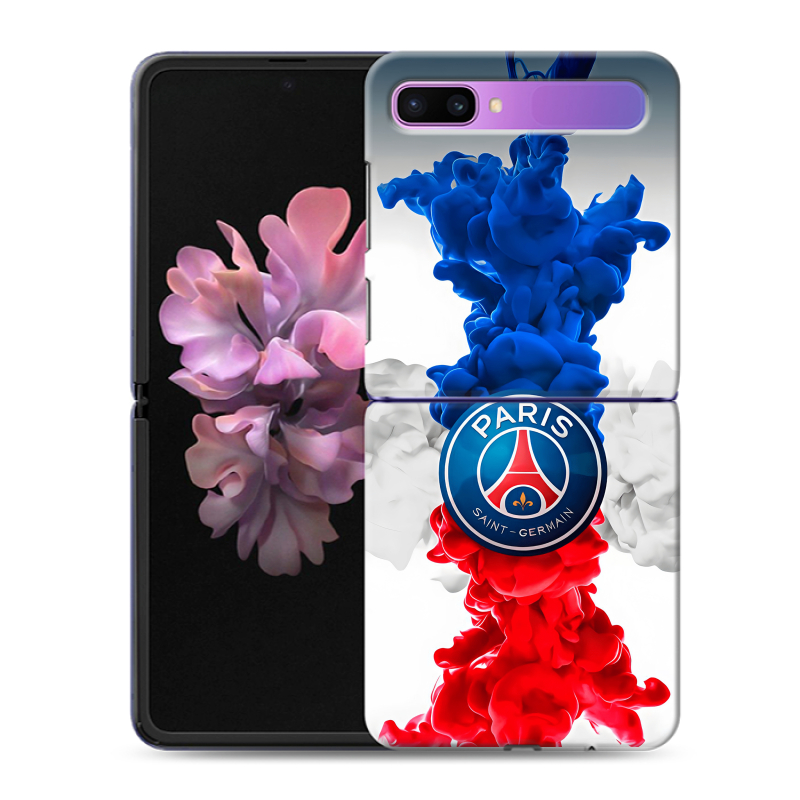 Пластиковый чехол на Samsung Galaxy Z Flip с принтом PSG ПСЖ Пластиковый чехол на Samsung Galaxy Z Flip с принтом PSG ПСЖ