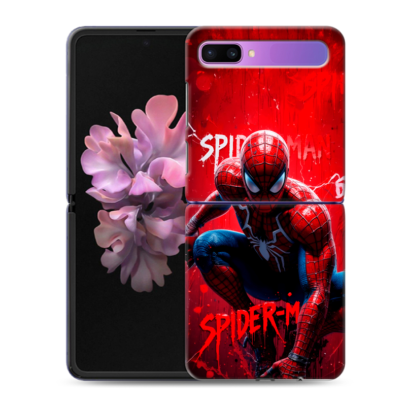 Пластиковый чехол на Samsung Galaxy Z Flip с принтом Spiderman Человек паук Пластиковый чехол на Samsung Galaxy Z Flip с принтом Spiderman Человек паук