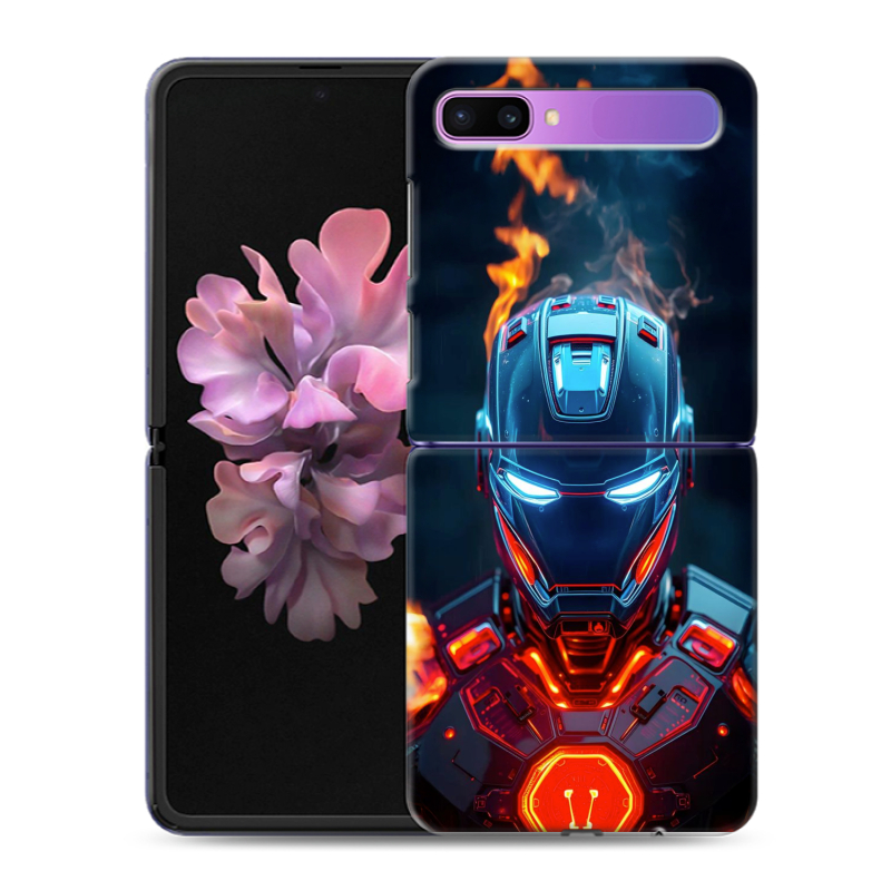 Пластиковый чехол на Samsung Galaxy Z Flip с принтом IronMan Железный человек Пластиковый чехол на Samsung Galaxy Z Flip с принтом IronMan Железный человек
