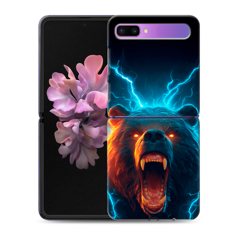 Пластиковый чехол на Samsung Galaxy Z Flip с принтом Медведь Пластиковый чехол на Samsung Galaxy Z Flip с принтом Медведь
