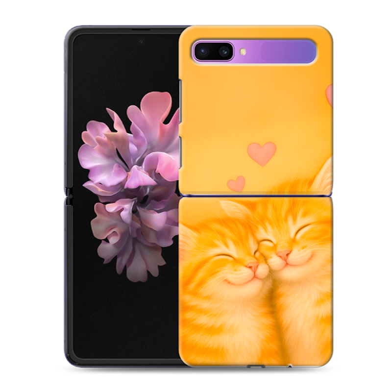 Пластиковый чехол на Samsung Galaxy Z Flip с принтом Милые котята Пластиковый чехол на Samsung Galaxy Z Flip с принтом Милые котята