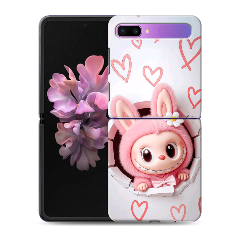 Пластиковый чехол на Samsung Galaxy Z Flip с принтом Labubu Лабубу Пластиковый чехол на Samsung Galaxy Z Flip с принтом Labubu Лабубу