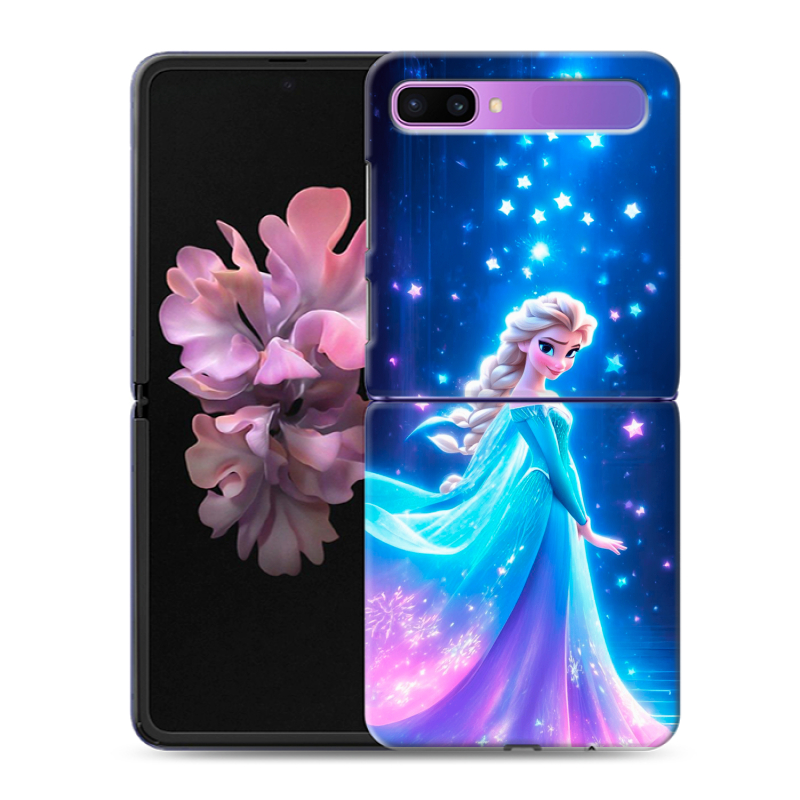 Пластиковый чехол на Samsung Galaxy Z Flip с принтом Холодное сердце Frozen Пластиковый чехол на Samsung Galaxy Z Flip с принтом Холодное сердце Frozen