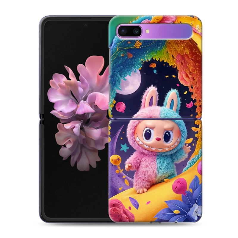 Пластиковый чехол на Samsung Galaxy Z Flip с принтом Labubu Лабубу Пластиковый чехол на Samsung Galaxy Z Flip с принтом Labubu Лабубу