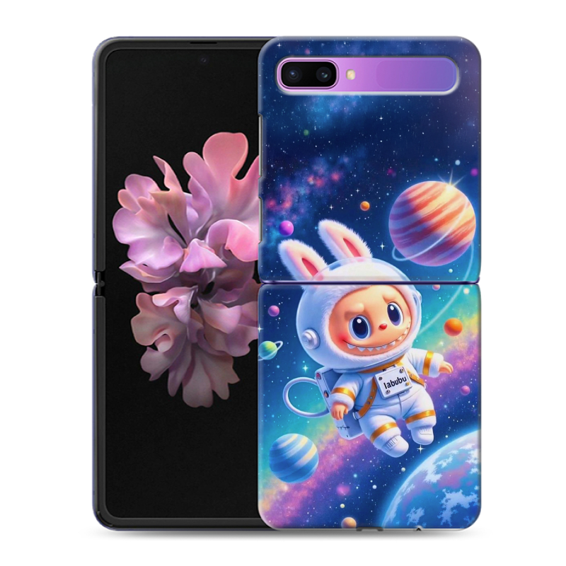 Пластиковый чехол на Samsung Galaxy Z Flip с принтом Labubu Лабубу Пластиковый чехол на Samsung Galaxy Z Flip с принтом Labubu Лабубу