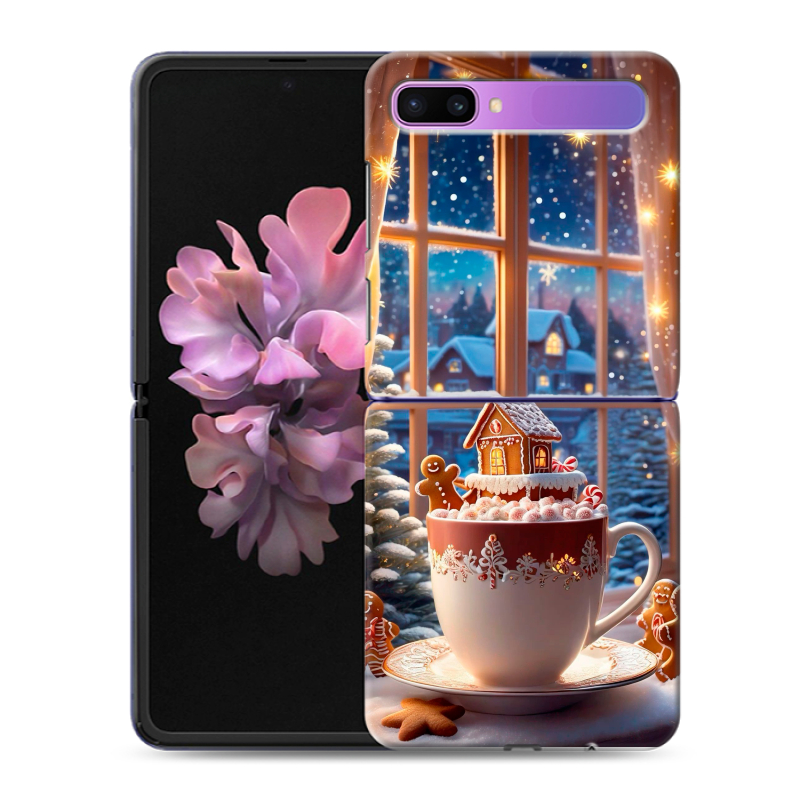 Пластиковый чехол на Samsung Galaxy Z Flip с принтом Новый год Пластиковый чехол на Samsung Galaxy Z Flip с принтом Новый год