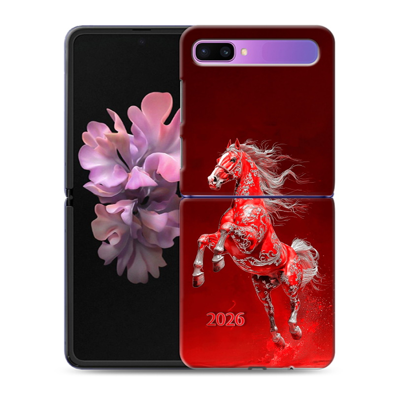 Пластиковый чехол на Samsung Galaxy Z Flip с принтом Новый год Пластиковый чехол на Samsung Galaxy Z Flip с принтом Новый год