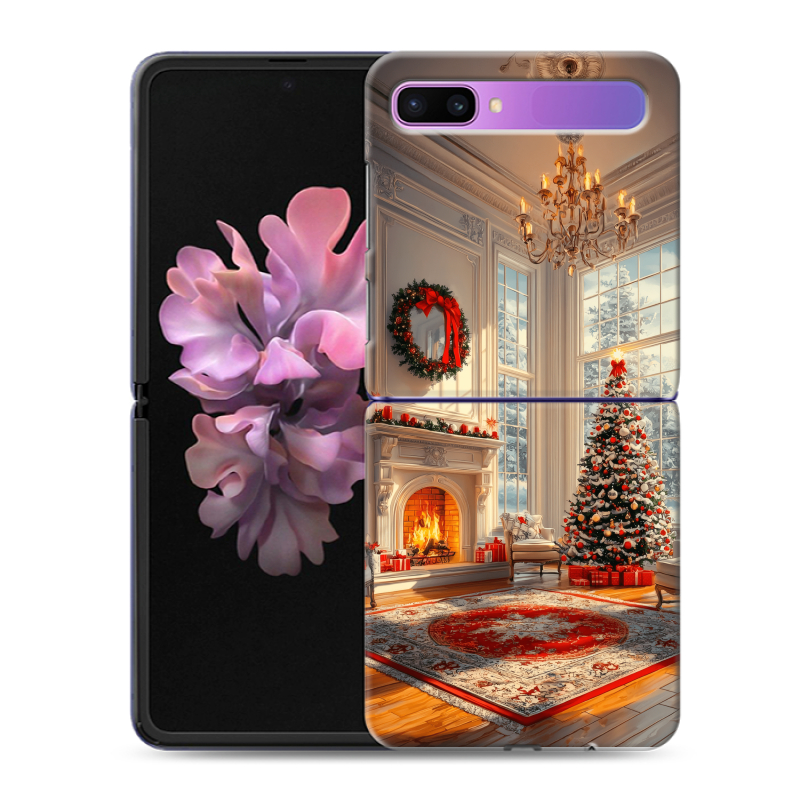 Пластиковый чехол на Samsung Galaxy Z Flip с принтом Новый год Пластиковый чехол на Samsung Galaxy Z Flip с принтом Новый год