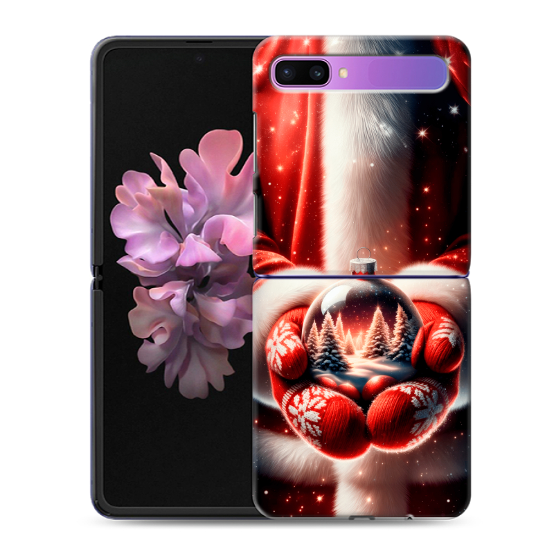 Пластиковый чехол на Samsung Galaxy Z Flip с принтом Новый год Пластиковый чехол на Samsung Galaxy Z Flip с принтом Новый год